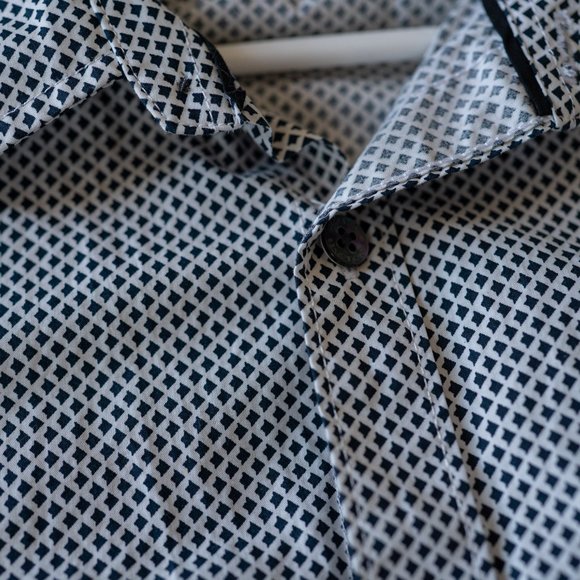 Jack & Jones Button Down Dress Shirt Short Sleeves Size M - Picture 3 of 5